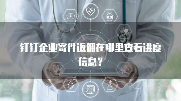 钉钉企业寄件返佣在哪里查看进度信息?