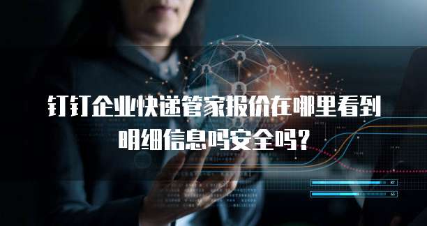 钉钉企业快递管家报价在哪里看到明细信息吗安全吗?