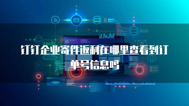 钉钉企业寄件返利在哪里查看到订单号信息吗