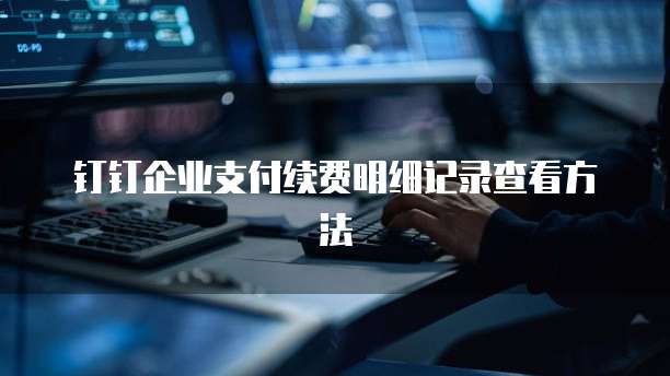 钉钉企业支付续费明细记录查看方法