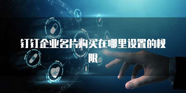 钉钉企业名片购买在哪里设置的权限