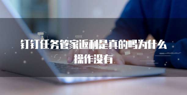 钉钉任务管家返利是真的吗为什么操作没有