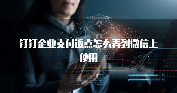 钉钉企业支付返点怎么弄到微信上使用