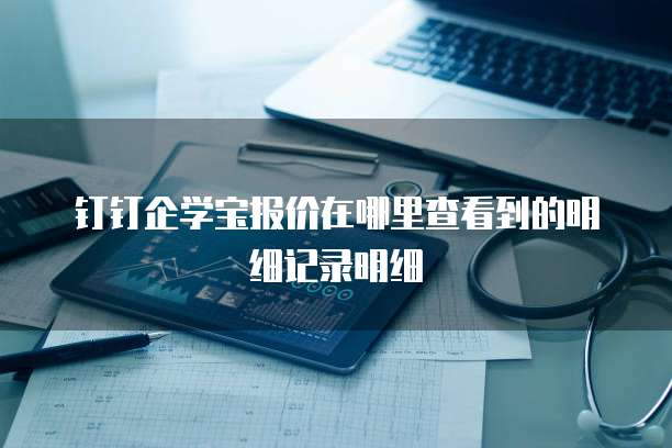 钉钉企学宝报价在哪里查看到的明细记录明细