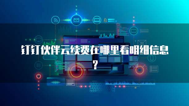 钉钉伙伴云续费在哪里看明细信息?