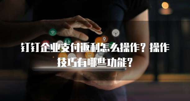 钉钉企业支付返利怎么操作?操作技巧有哪些功能?