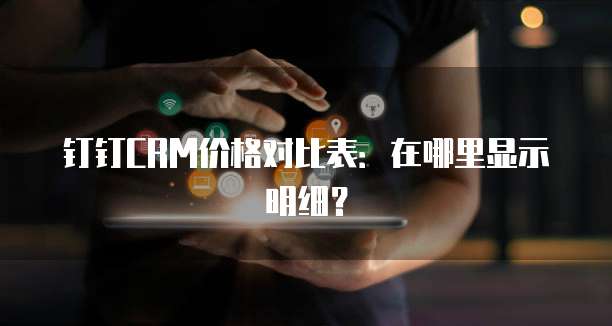 钉钉CRM价格对比表:在哪里显示明细?