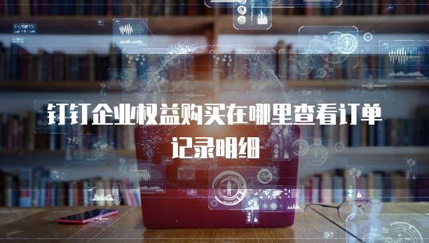 钉钉企业权益购买在哪里查看订单记录明细
