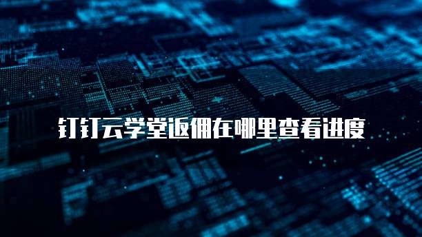 钉钉云学堂返佣在哪里查看进度