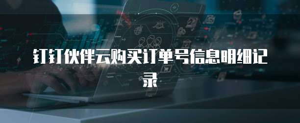 钉钉伙伴云购买订单号信息明细记录