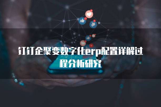 钉钉企聚变数字化erp配置详解过程分析研究