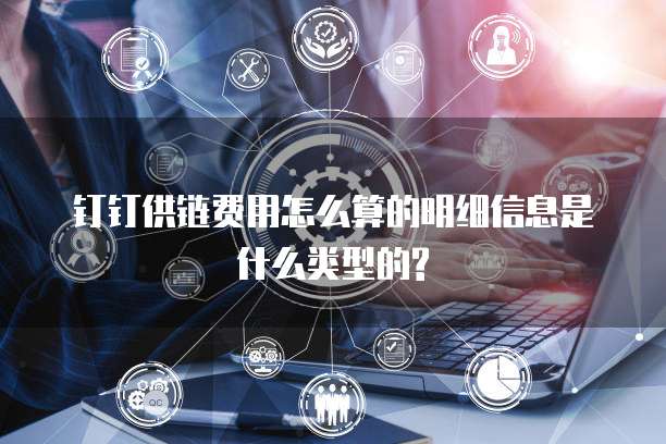 钉钉供链费用怎么算的明细信息是什么类型的?