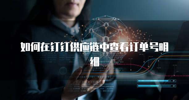 如何在钉钉供应链中查看订单号明细
