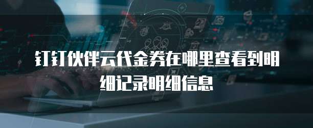 钉钉伙伴云代金券在哪里查看到明细记录明细信息