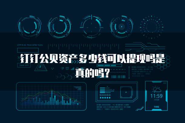 钉钉公贝资产多少钱可以提现吗是真的吗?