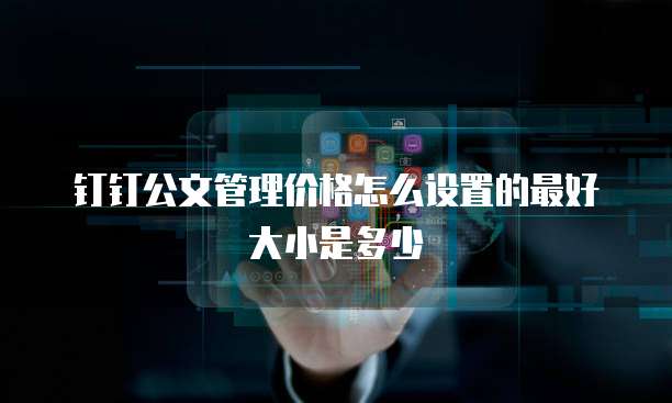 钉钉公文管理价格怎么设置的最好大小是多少