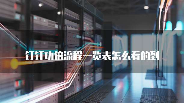 钉钉功倍流程一览表怎么看的到