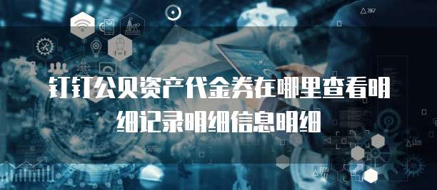 钉钉公贝资产代金券在哪里查看明细记录明细信息明细
