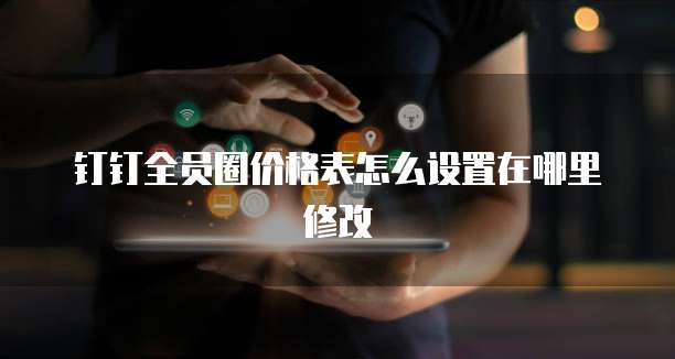 钉钉全员圈价格表怎么设置在哪里修改