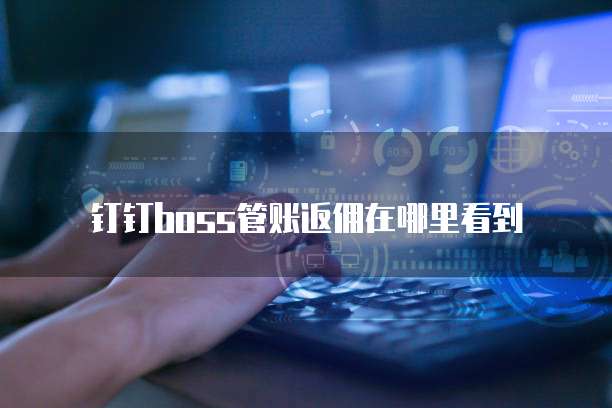 钉钉boss管账返佣在哪里看到