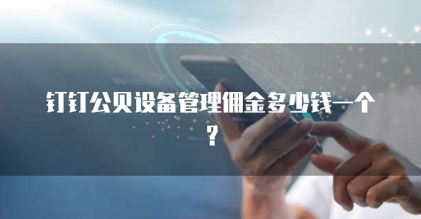 钉钉公贝设备管理佣金多少钱一个?