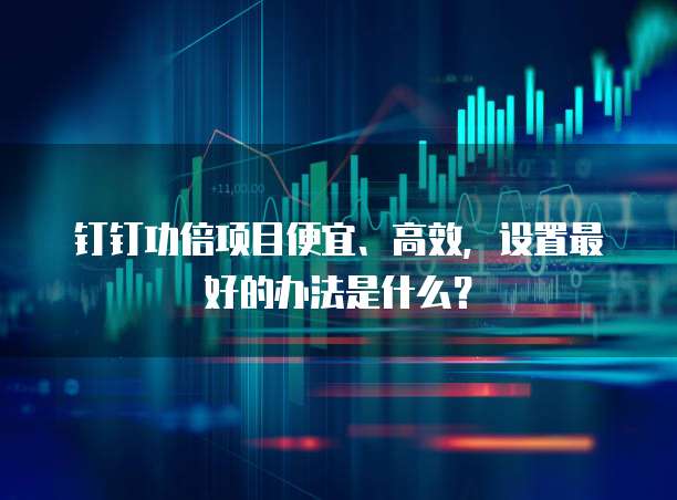 钉钉功倍项目便宜、高效,设置最好的办法是什么?
