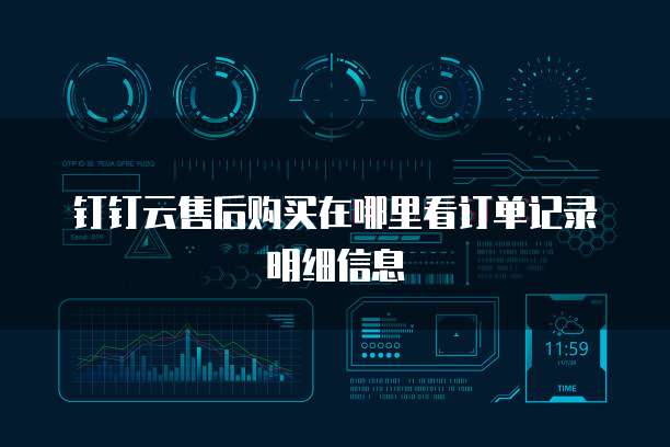 钉钉云售后购买在哪里看订单记录明细信息
