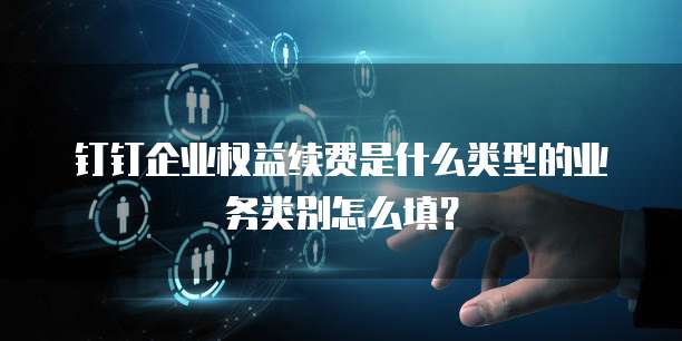 钉钉企业权益续费是什么类型的业务类别怎么填?