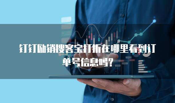 钉钉励销搜客宝打折在哪里看到订单号信息吗?