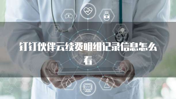 钉钉伙伴云续费明细记录信息怎么看