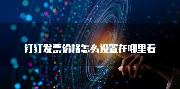 钉钉发票价格怎么设置在哪里看