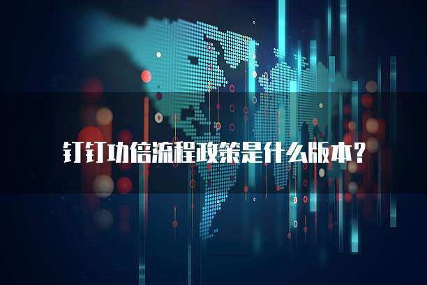 钉钉功倍流程政策是什么版本?