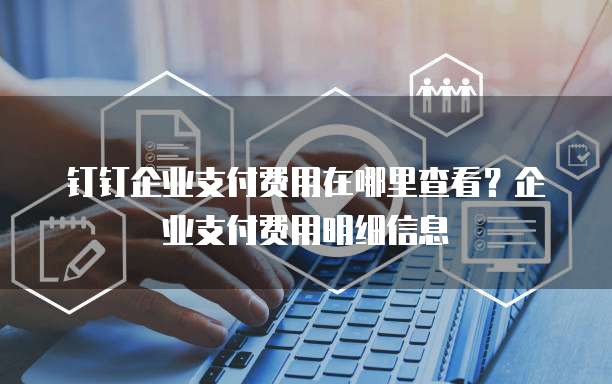 钉钉企业支付费用在哪里查看?企业支付费用明细信息