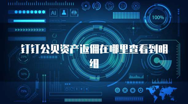 钉钉公贝资产返佣在哪里查看到明细