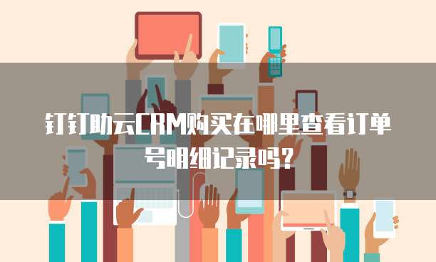 钉钉助云CRM购买在哪里查看订单号明细记录吗?