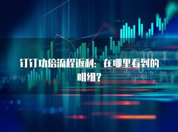 钉钉功倍流程返利:在哪里看到的明细?