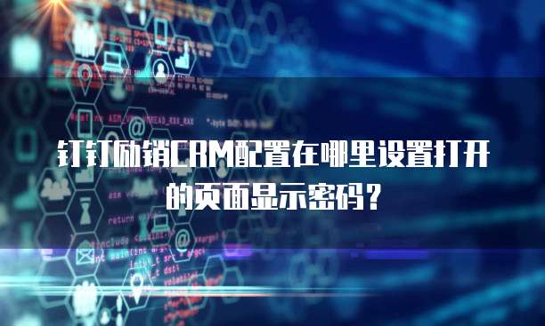钉钉励销CRM配置在哪里设置打开的页面显示密码？