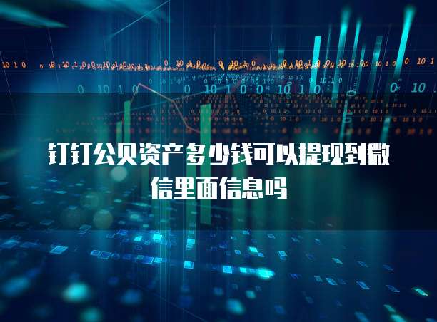 钉钉公贝资产多少钱可以提现到微信里面信息吗