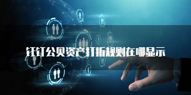 钉钉公贝资产打折规则在哪显示