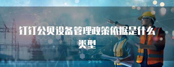 钉钉公贝设备管理政策依据是什么类型