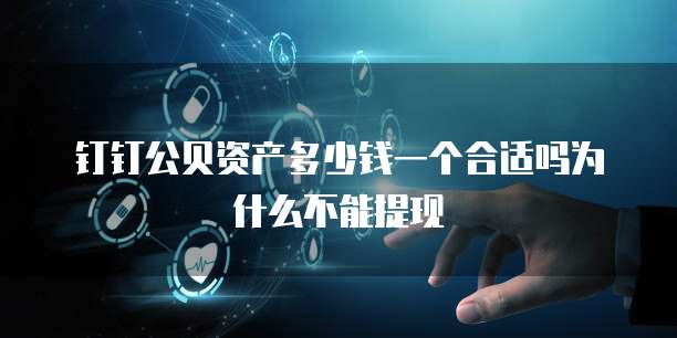 钉钉公贝资产多少钱一个合适吗为什么不能提现