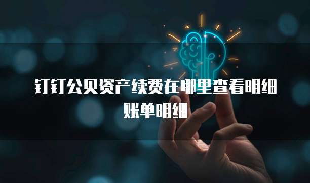 钉钉公贝资产续费在哪里查看明细账单明细