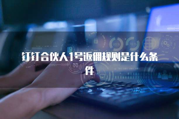 钉钉合伙人1号返佣规则是什么条件