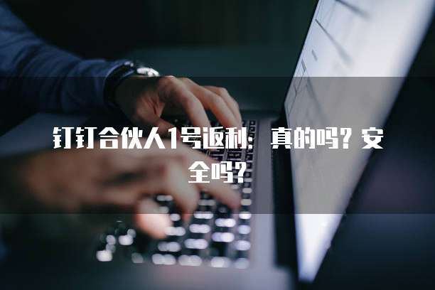 钉钉合伙人1号返利:真的吗?安全吗?