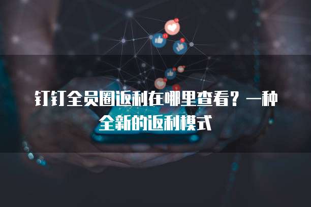 钉钉全员圈返利在哪里查看?一种全新的返利模式