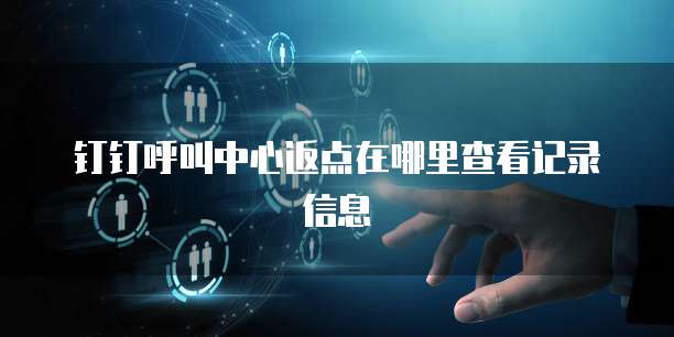 钉钉呼叫中心返点在哪里查看记录信息