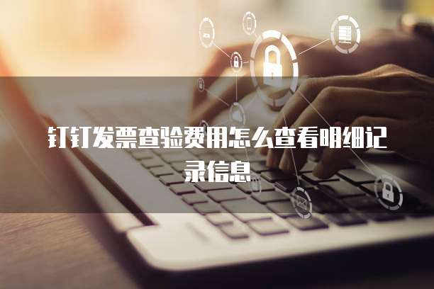 钉钉发票查验费用怎么查看明细记录信息