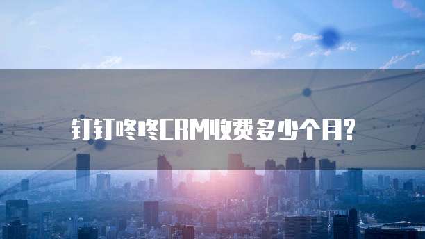 钉钉咚咚CRM收费多少个月?