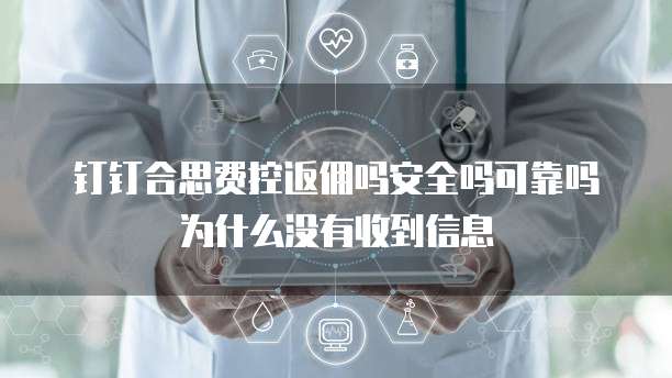 钉钉合思费控返佣吗安全吗可靠吗为什么没有收到信息