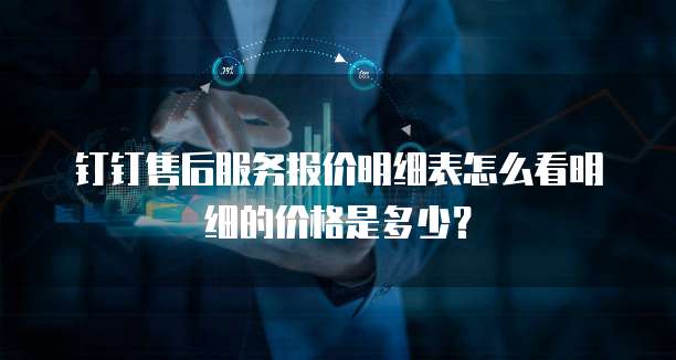 钉钉售后服务报价明细表怎么看明细的价格是多少?